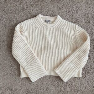 J Crew Heritage Fisherman Crew Neck 100% Cotton Sweater Size Medium
